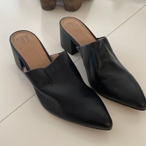 Pointy Toe Heeled Mules